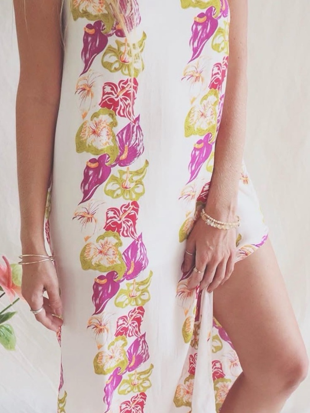 Alohiwai Anthurium dress sz L summer